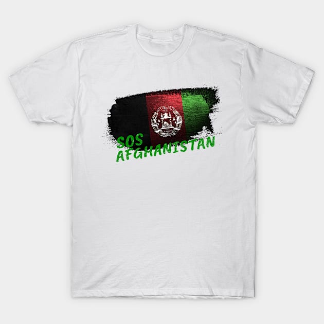 SOS afghanistan White T-Shirt by moslemme.id